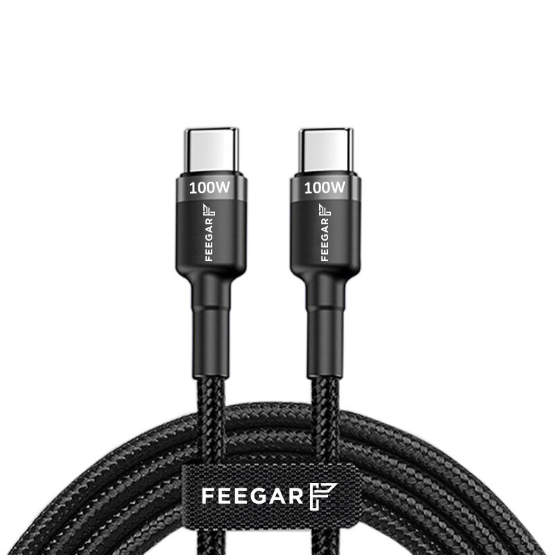 Laidas Feegar kabelis USB-C Typ C PD 100W greitasis įkrovimas 3.0 Nylon kaina ir informacija | Laidai telefonams | pigu.lt