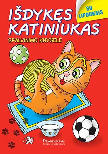 Išdykęs katiniukas. Spalvinimo knygelė su lipdukais цена и информация | Spalvinimo knygelės | pigu.lt