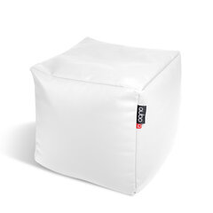 Pufas Qubo™ Cube 25 Jasmine Soft Fit, baltas цена и информация | Кресла-мешки и пуфы | pigu.lt