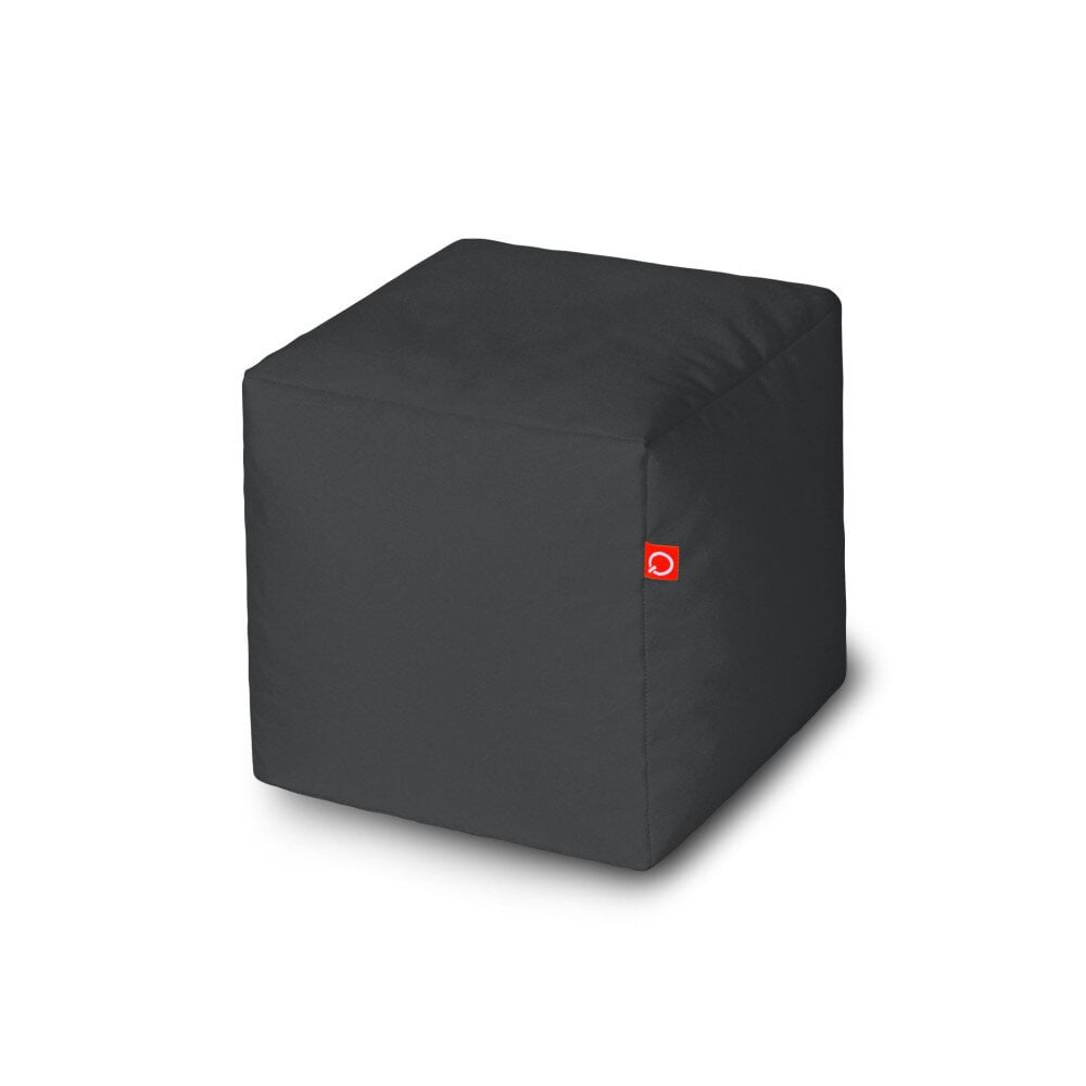 Pufas Qubo™ Cube 25 Graphite Pop Fit, pilkas цена и информация | Sėdmaišiai ir pufai | pigu.lt
