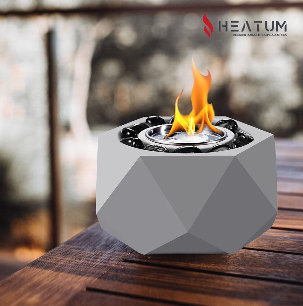 Pastatomas biožidinys pilkas Heatum Riben kaina ir informacija | Židiniai, ugniakurai | pigu.lt