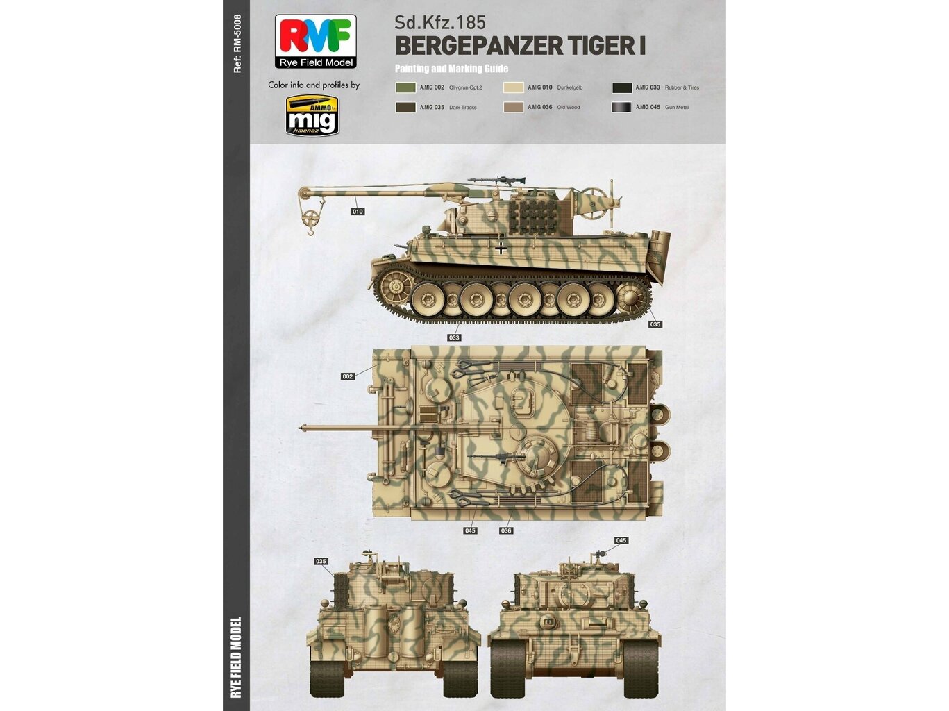 Surenkamas modelis Rye Field Model, Bergepanzer Tiger I Sd.Kfz.185 RFM-5008, 1/35 kaina ir informacija | Konstruktoriai ir kaladėlės | pigu.lt