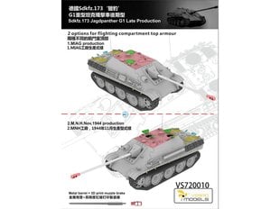 Конструктор VESPID MODELS - SdKfz.173 G1 Jagdpanther Late Production, 1/72, 720010 цена и информация | Конструкторы и кубики | pigu.lt