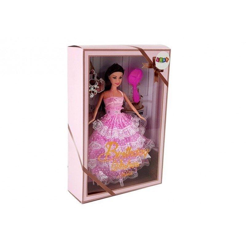 Lėlė "Tamsiaplaukė princėsė" LeanToys, 28 cm kaina ir informacija | Žaislai mergaitėms | pigu.lt