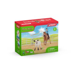 Raitelė ant žirgo su veršiuku Farm World Schleich kaina ir informacija | Žaislai mergaitėms | pigu.lt