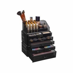 Органайзер для макияжа с 6 ящиками черный цена и информация | Детали интерьера | pigu.lt