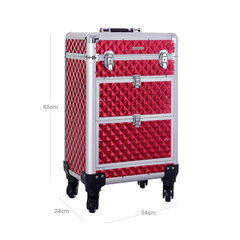 Косметический шкаф светло-красного цвета с 2 выдвижными ящиками цена и информация | Детали интерьера | pigu.lt