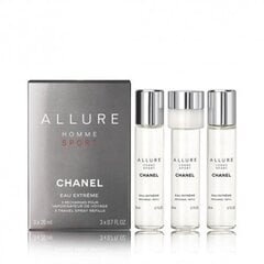 Туалетная вода Chanel Allure Homme Sport Eau Extreme EDT для мужчин, 3x20 мл цена и информация | Мужские духи | pigu.lt