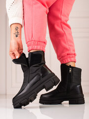 Žieminiai batai moterims Shelovet POL79456, juodi kaina ir informacija | Aulinukai, ilgaauliai batai moterims | pigu.lt