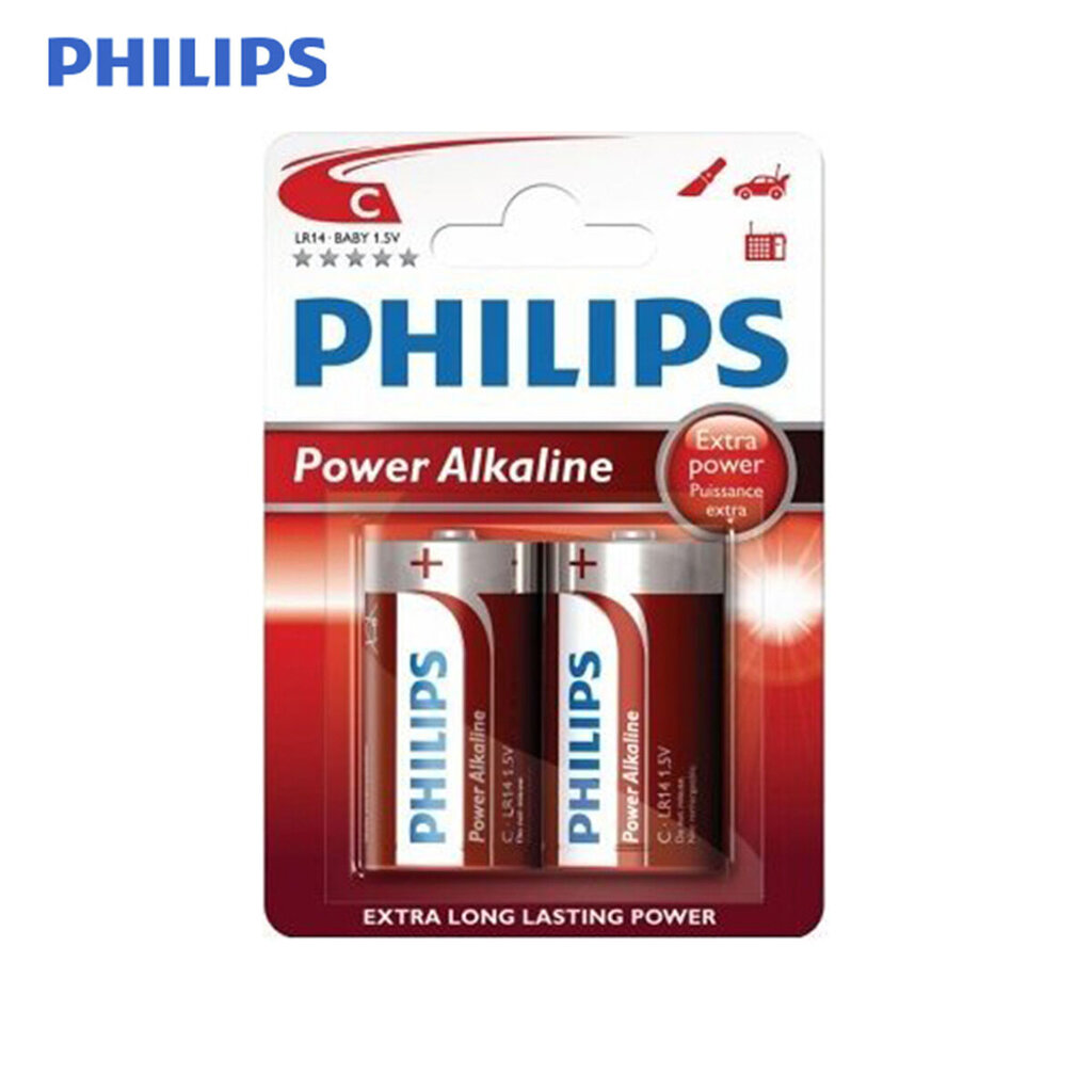 Šarminės baterijos LR14 Philips P2B/05 цена и информация | Elementai | pigu.lt