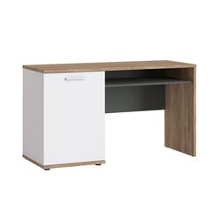 Desk TWENTY 130x50xH75cm, white/grey цена и информация | Компьютерные, письменные столы | pigu.lt