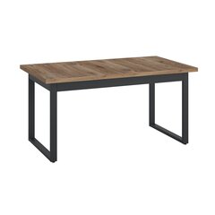 Dining table RIVERO 160/240x90xH79cm, oak/black цена и информация | Кухонные и обеденные столы | pigu.lt