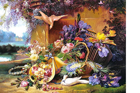 Dėlionė Castorland Puzzle Elegant Still Life with Flowers, Eugene Bidau 2000 d. цена и информация | Dėlionės (puzzle) | pigu.lt