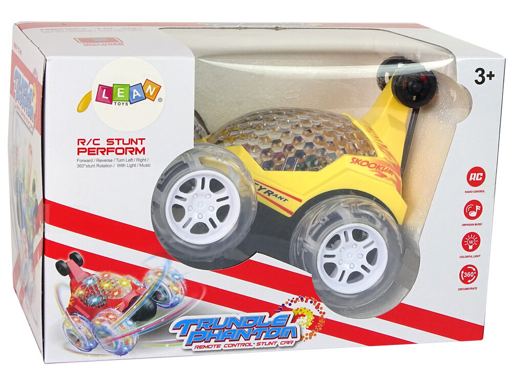 Lean toys Nuotolinio valdymo pultu valdomas automobilis geltonas kaina ir informacija | Žaislai berniukams | pigu.lt