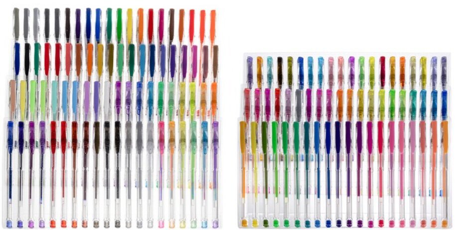 Gelinių rašiklių rinkinys XXL, 140 vnt kaina ir informacija | Piešimo, tapybos, lipdymo reikmenys | pigu.lt