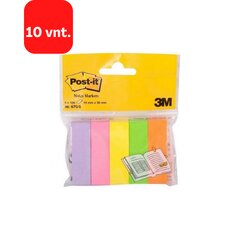 Lipnūs žymekliai Post-it, 15 x 50 mm, 5 spalvų. kaina ir informacija | Kanceliarinės prekės | pigu.lt