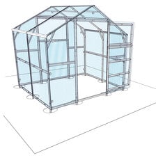 Šiltnamis Klasika Bernard 2,35x3m (7,05m2) karkasas be dangos kaina ir informacija | Šiltnamiai | pigu.lt