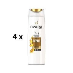 PANTENE Repair & Protect 3in1 atkuriamasis ir saugantis šampūnas, 360 ml, pakuotė 4 vnt. kaina ir informacija | Šampūnai | pigu.lt