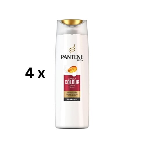 Šampūnas PANTENE Color Shine dažytiems plaukams, 400 ml, pakuotė 4 vnt. цена и информация | Šampūnai | pigu.lt