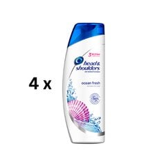 Šampūnas HEAD & SHOULDERS Ocean, 400 ml, pakuotė 4 vnt. kaina ir informacija | Šampūnai | pigu.lt