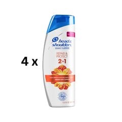 Восстанавливающий шампунь HEAD & SHOULDERS Repair & care, 400 мл, в упаковке 4 шт. цена и информация | Шампуни | pigu.lt