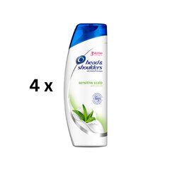 Шампунь HEAD & SHOULDERS Sensitive для чувствительной кожи, 400 мл, в упаковке 4 шт. цена и информация | Шампуни | pigu.lt