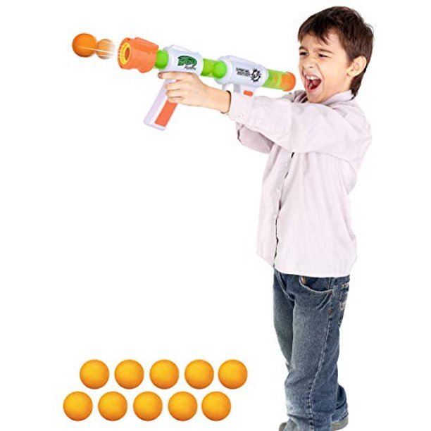 Šautuvas aerodinaminis su kamuoliukais-kulkomis, 3 taikiniai, 12 apvalių minkštų kulkų kaina ir informacija | Žaislai berniukams | pigu.lt