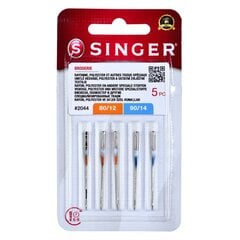 Иглы SINGER N2026 - 14/90 блистер 5шт кожа цена и информация | Швейные машинки | pigu.lt