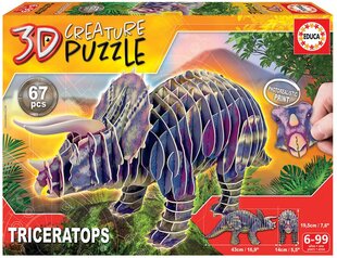 Dėlionė 3D Tricertopas, 6-99 metų kaina ir informacija | Dėlionės (puzzle) | pigu.lt