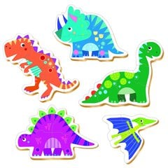 Dėlionės Educa Dinozaurs, 5 vnt. kaina ir informacija | Žaislai kūdikiams | pigu.lt
