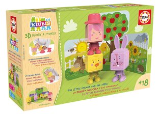 Kūrybinis žaidimas mažyliams Educa 3D The Little Farmer and The Apples kaina ir informacija | Lavinamieji žaislai | pigu.lt