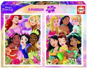 Пазлы Educa Disney Princess, 2х500 деталей цена и информация | Пазлы | pigu.lt