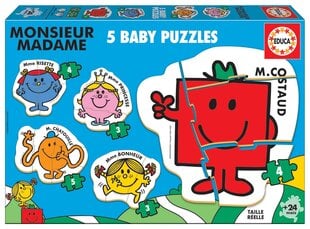 Dėlionės Educa Monsieur Madame, 5 vnt. kaina ir informacija | Žaislai kūdikiams | pigu.lt