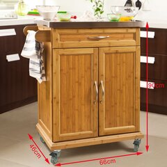 Кухонный шкаф SoBuy FKW13-N, коричневый цвет цена и информация | Кухонные шкафчики | pigu.lt