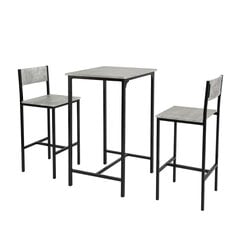 Комплект кухонной мебели из 3-х предметов SoBuy OGT27-F, серый цвет цена и информация | Комплекты мебели для столовой | pigu.lt