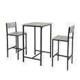 Комплект кухонной мебели из 3-х предметов SoBuy OGT27-F, серый цвет