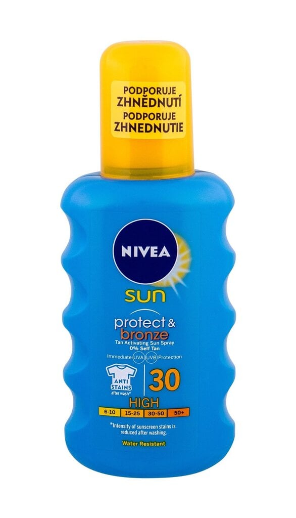 Apsauginis purškiklis nuo saulės Nivea Sun Protect & Bronze SPF30 200 ml kaina ir informacija | Kremai nuo saulės | pigu.lt