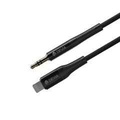 Devia cable Ipure audio jack 3,5 мм - Lightning 1m black цена и информация | Кабели для телефонов | pigu.lt