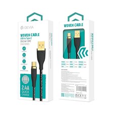 Devia cable Star USB - USB-C 1,5 м 2,4A white цена и информация | Кабели для телефонов | pigu.lt