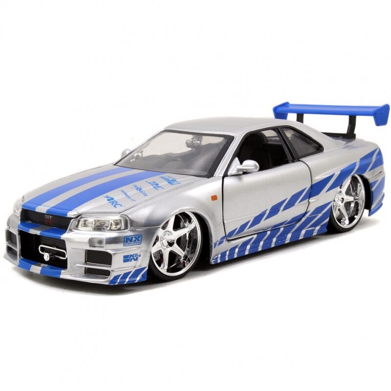 Automobilis Greiti ir įsiutę Briano Nissan Skyline GTR 1:24 kaina ir informacija | Žaislai berniukams | pigu.lt