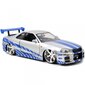 Automobilis Greiti ir įsiutę Briano Nissan Skyline GTR 1:24 kaina ir informacija | Žaislai berniukams | pigu.lt