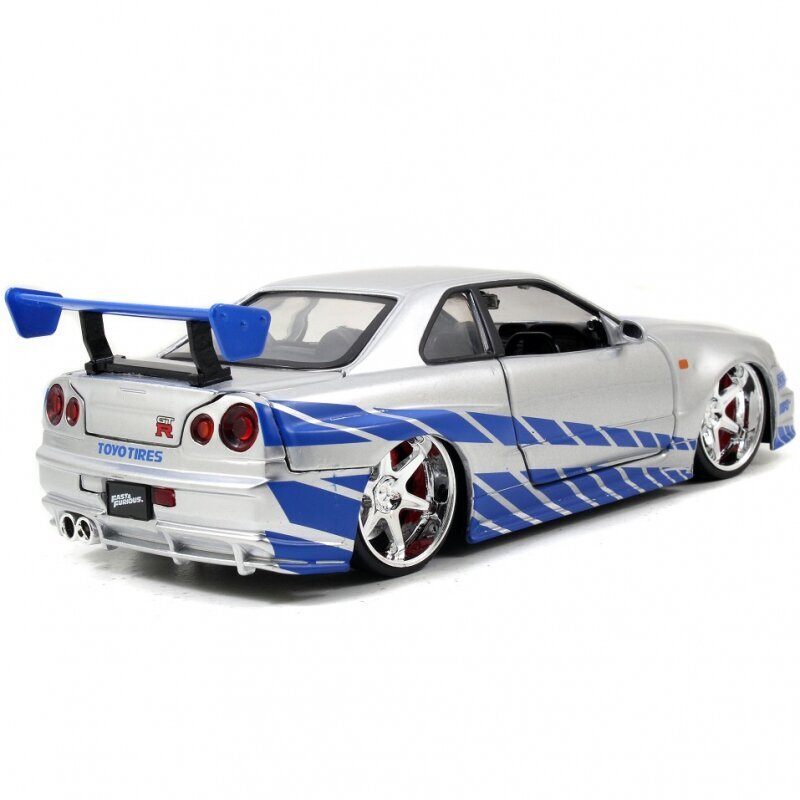 Automobilis Greiti ir įsiutę Briano Nissan Skyline GTR 1:24 kaina ir informacija | Žaislai berniukams | pigu.lt