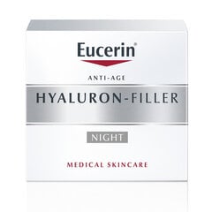 Ночной крем против морщин Eucerin Hyaluron-Filler, 50 мл цена и информация | Кремы для лица | pigu.lt