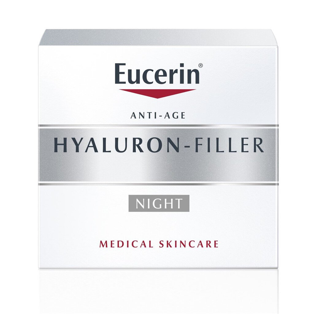Eucerin Hyaluron-Filler naktinis kremas nuo raukšlių, 50 ml цена и информация | Veido kremai | pigu.lt