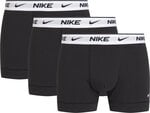 Nike vyriški bokseriai EVERYDAY COTTON STRETCH TRUNK 3 vnt, juodi