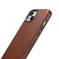 iCarer Leather iPhone 14 Magnetic Leather with MagSafe Brown (WMI14220701-RB) kaina ir informacija | Telefono dėklai | pigu.lt