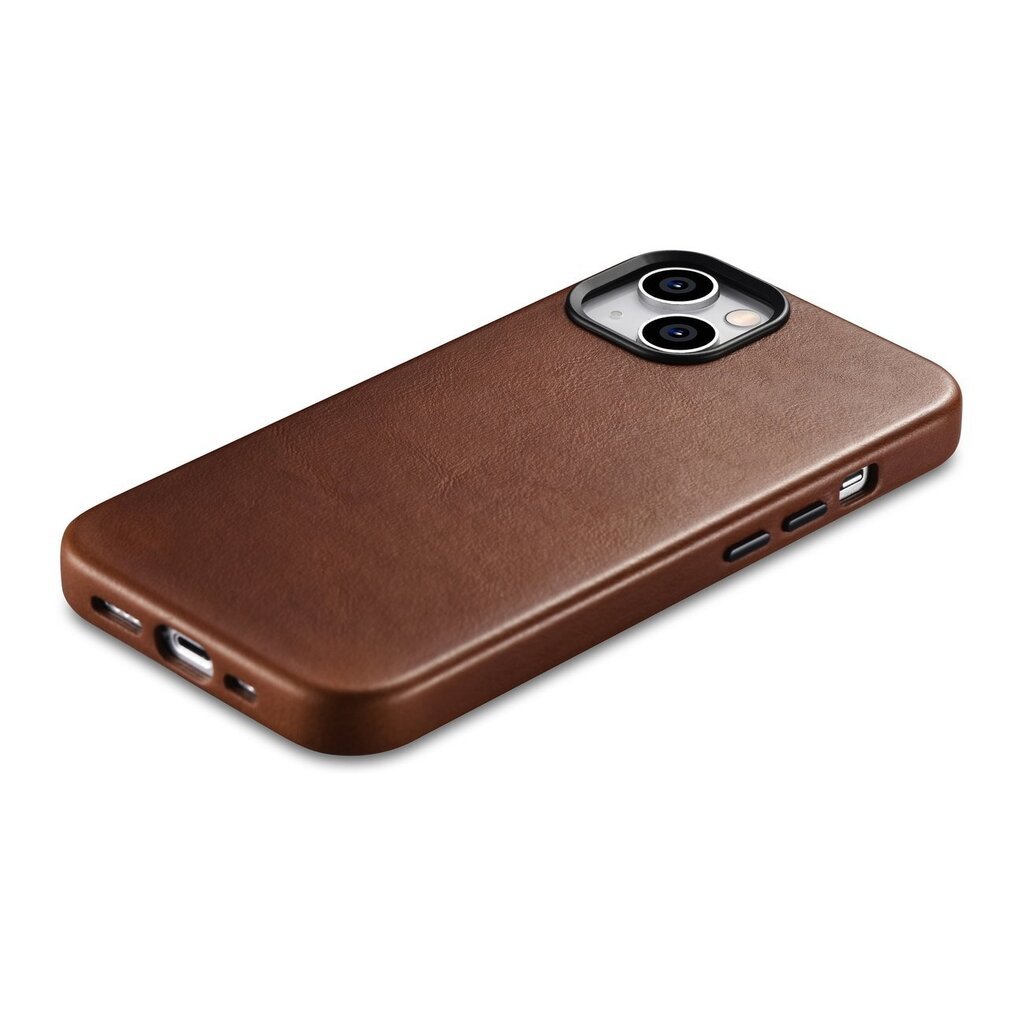 iCarer Leather iPhone 14 Magnetic Leather with MagSafe Brown (WMI14220701-RB) kaina ir informacija | Telefono dėklai | pigu.lt