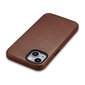 iCarer Leather iPhone 14 Magnetic Leather with MagSafe Brown (WMI14220701-RB) kaina ir informacija | Telefono dėklai | pigu.lt