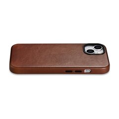 Кожаный чехол iCarer Leather для iPhone 14 с магнитом и MagSafe, коричневый (WMI14220701-RB) цена и информация | Чехлы для телефонов | pigu.lt