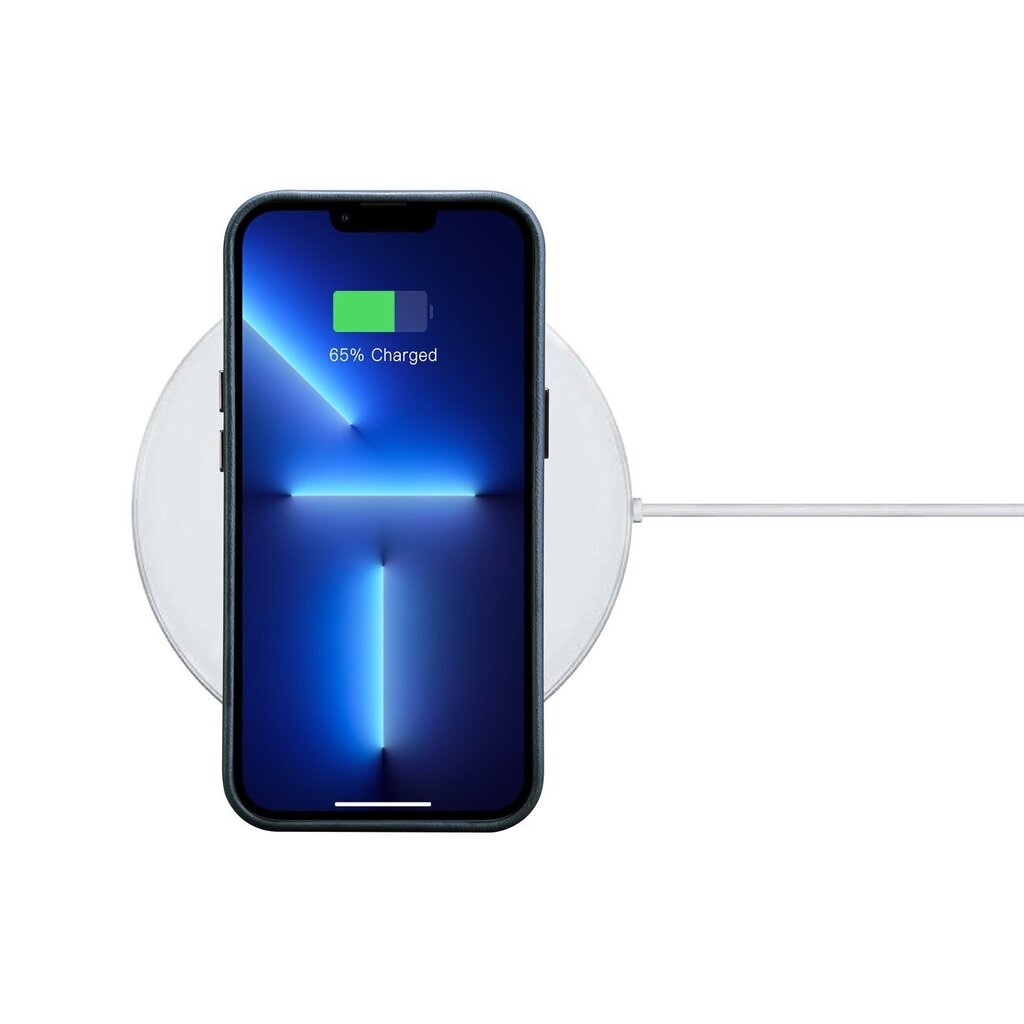 iCarer Leather iPhone 14 Pro Magnetic Leather with MagSafe Dark Blue (WMI14220702-BU) kaina ir informacija | Telefono dėklai | pigu.lt
